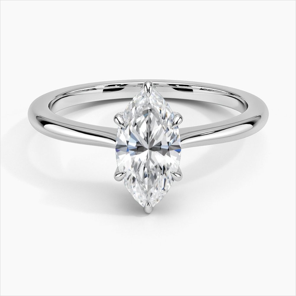 IGI 1 Ct Marquise Cut Lab Diamond Engagement Ring, E-VS1
